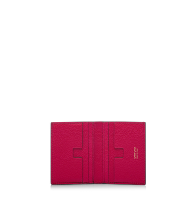 GRAIN LEATHER FOLDING CARDHOLDER image number 2