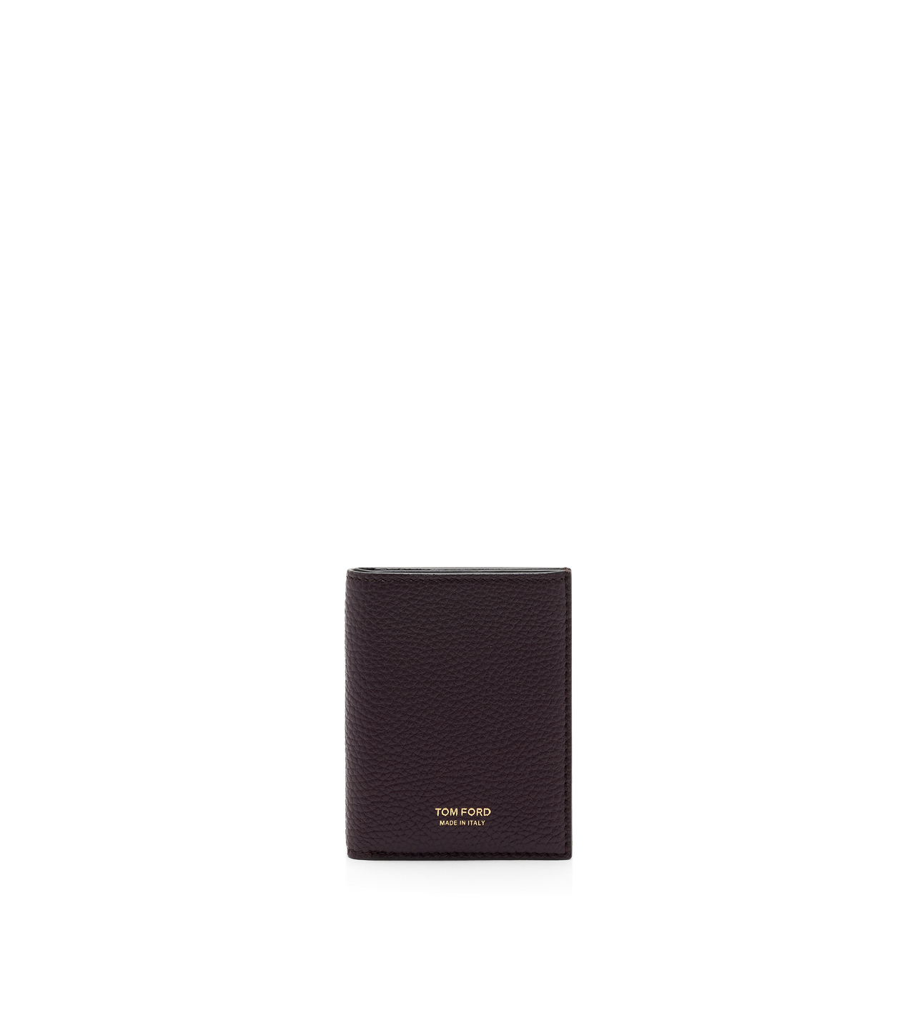 GRAIN LEATHER FOLDING CARDHOLDER image number 0