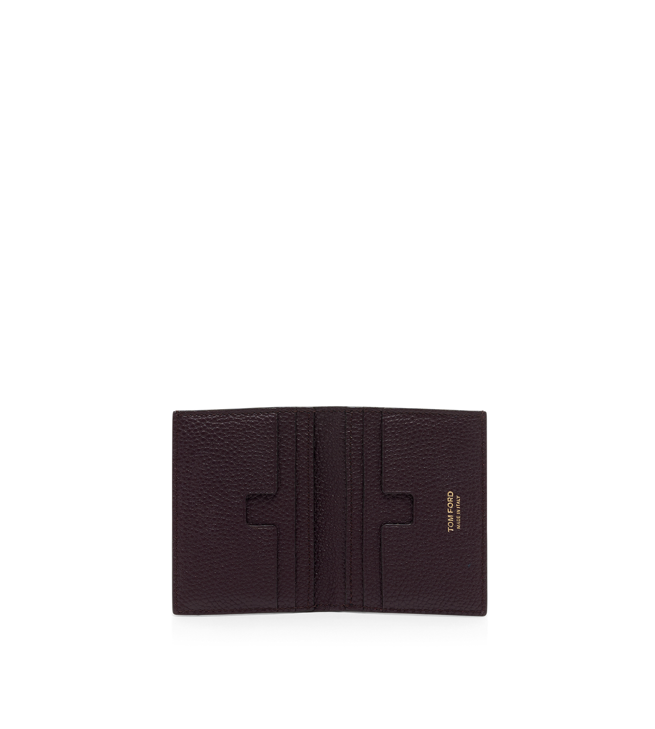 GRAIN LEATHER FOLDING CARDHOLDER image number 2