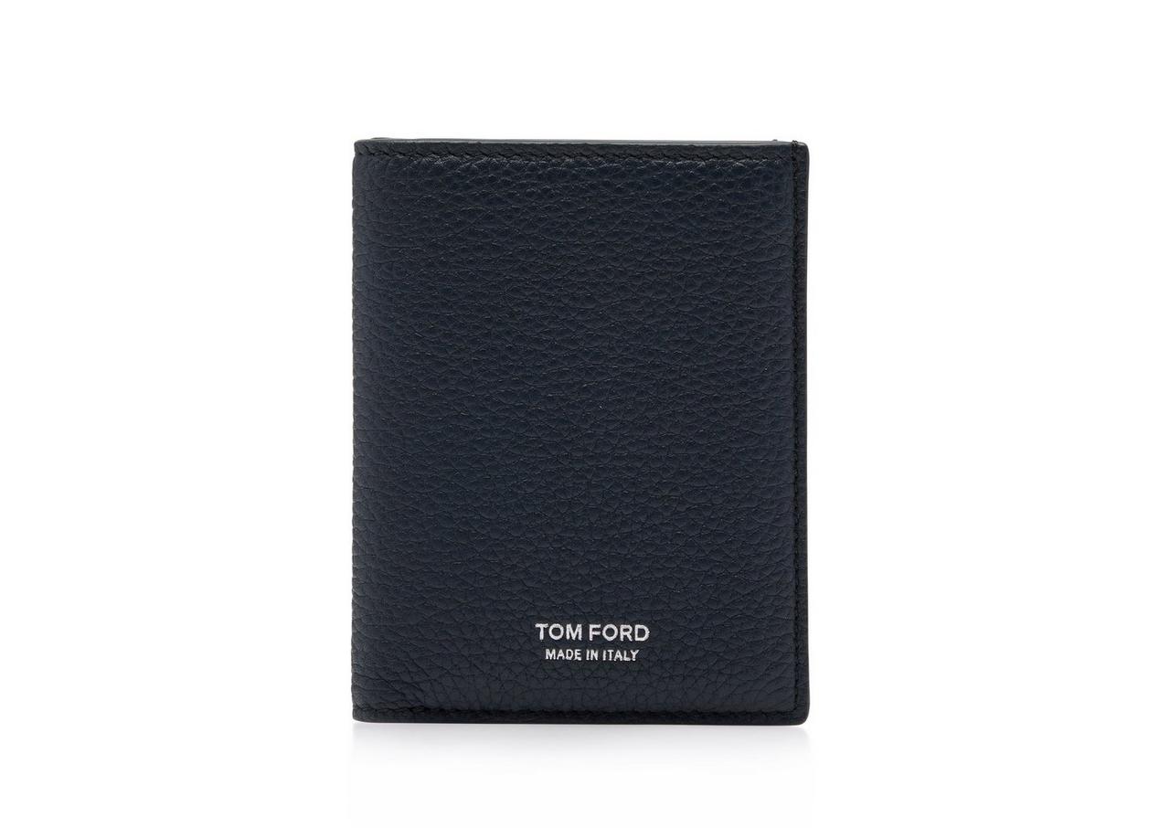 GRAIN LEATHER FOLDING CARDHOLDER image number 0