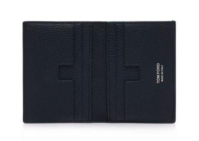 GRAIN LEATHER FOLDING CARDHOLDER image number 1