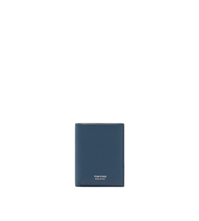 GRAIN LEATHER FOLDING CARDHOLDER image number 0