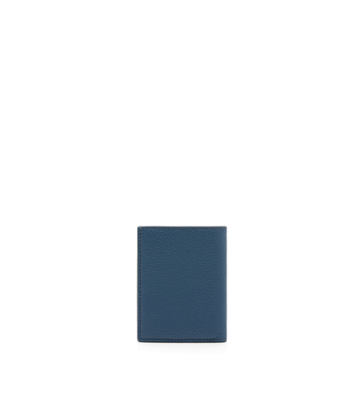 GRAIN LEATHER FOLDING CARDHOLDER image number 1
