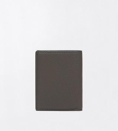 TOM FORD LEATHER SMOKE GREY GRAIN LEATHER FOLDING CARDHOLDER&nbsp;