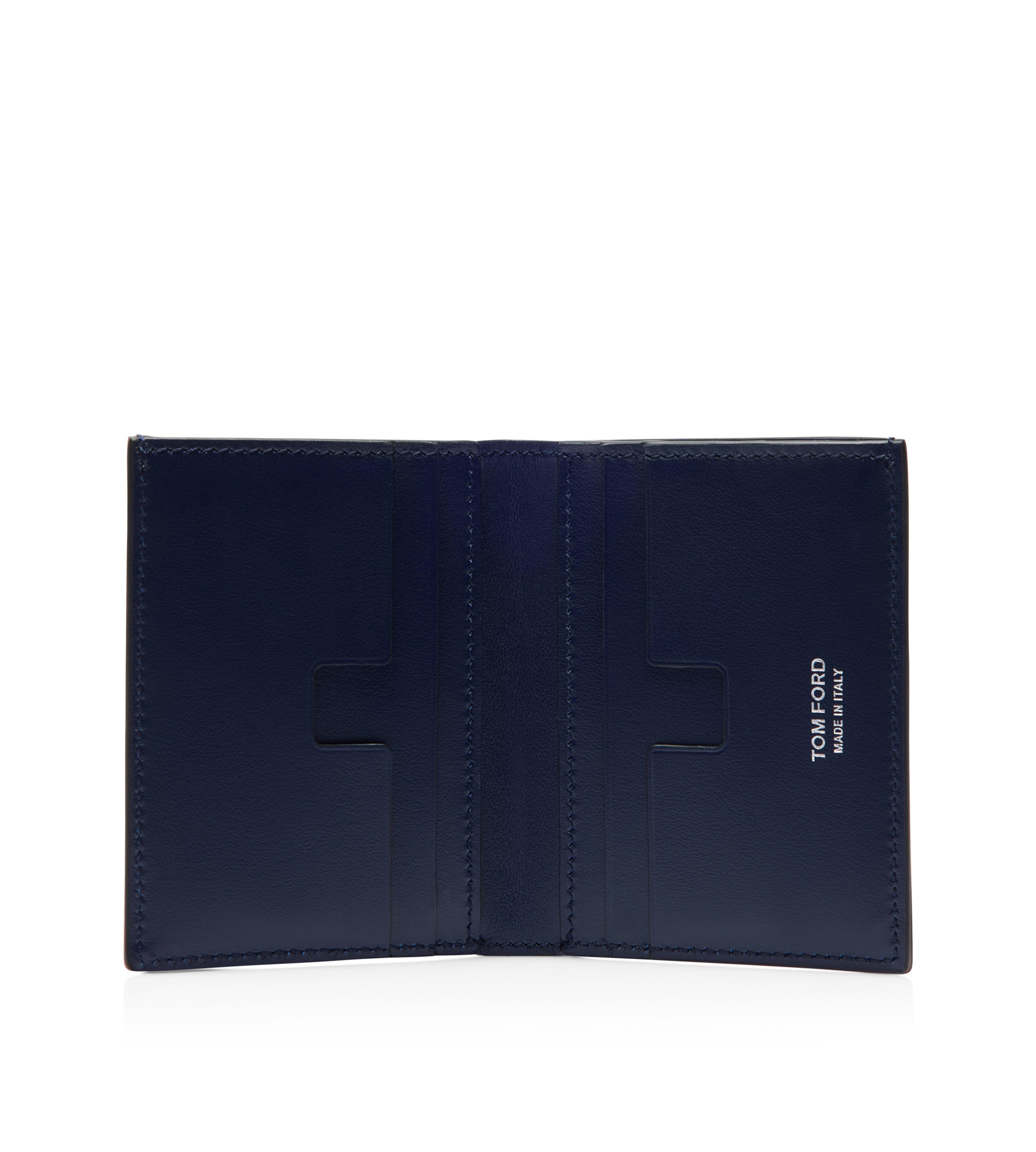 GLOSSY PRINTED CROC FOLDING CARDHOLDER