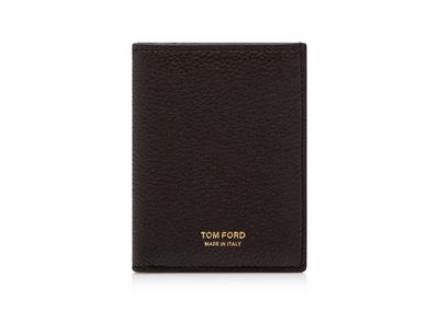 GRAIN LEATHER FOLDING CARDHOLDER image number 0