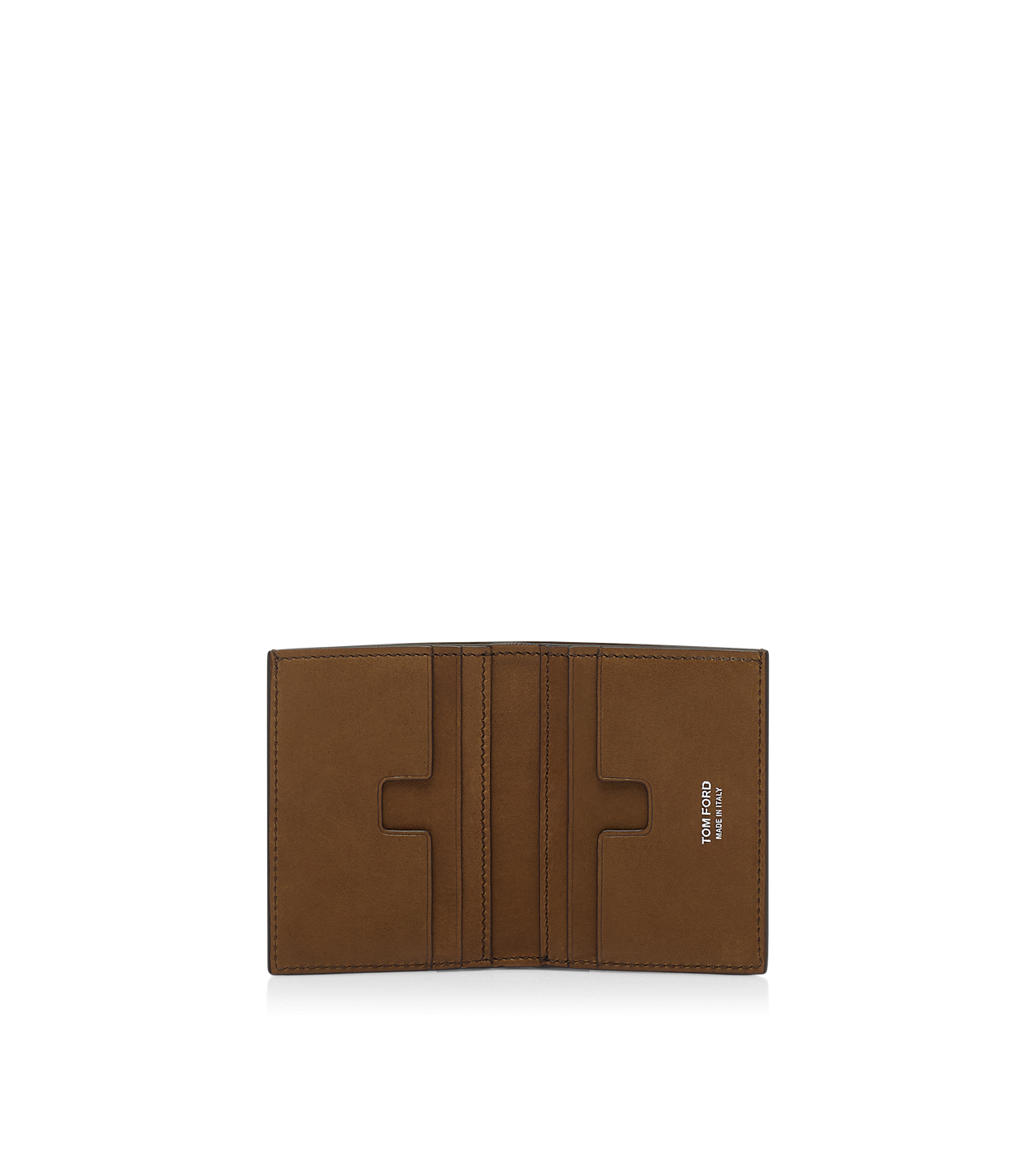 NUBUCK T LINE FOLDING CARD HOLDER WITH CASH SLOT image number 1