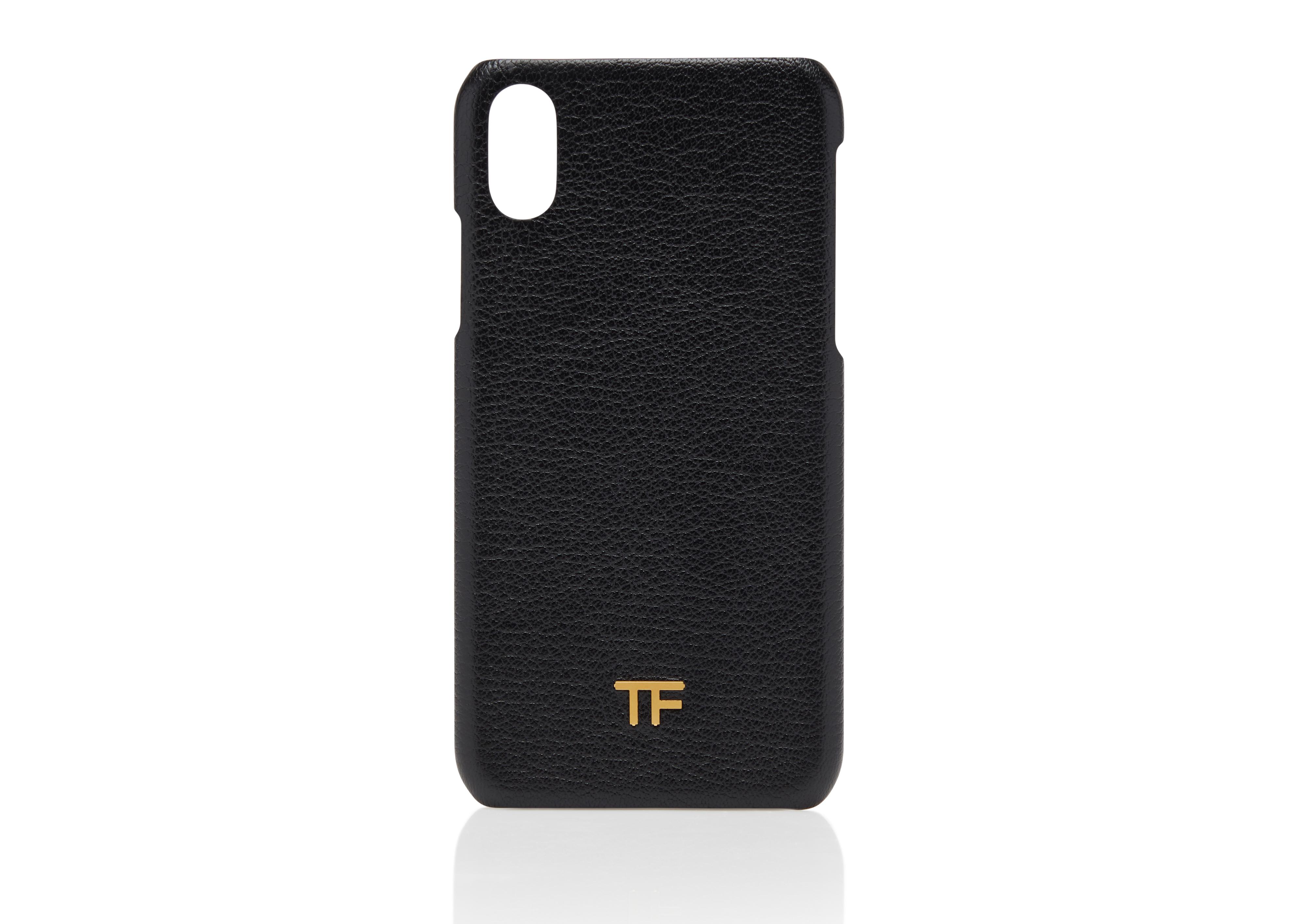 TOM FORD ブラックレザー iPhone11 proケース TOM FORD ブラックレザー iPhone11 proケース TOM FORD Logo