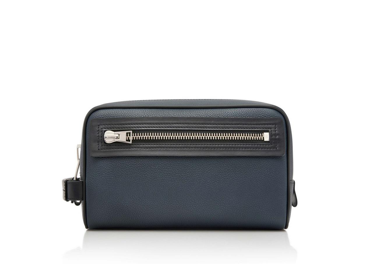 GRAIN LEATHER TOILETRY BAG image number 0