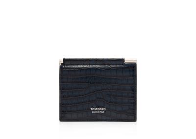 PRINTED ALLIGATOR FOLDING MONEY CLIP CARDHOLDER image number 0