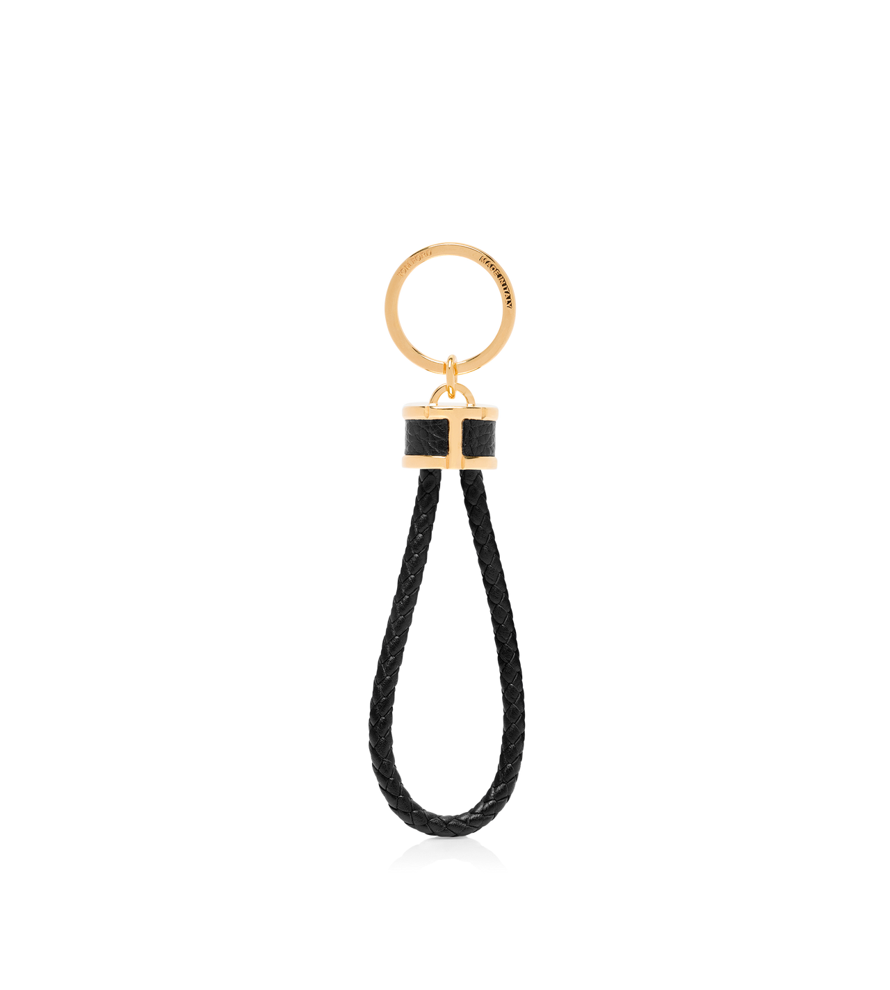 GRAIN LEATHER T LOOP KEYRING image number 0