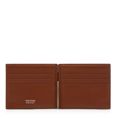 PRINTED CROC MONEY CLIP WALLET image number 1