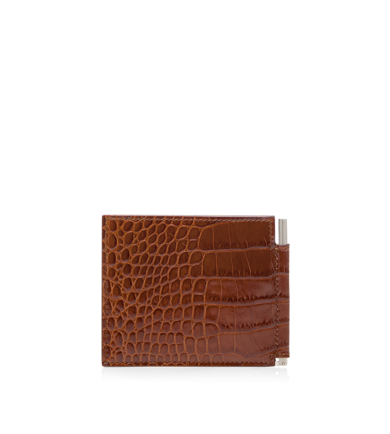 PRINTED CROC MONEY CLIP WALLET image number 2