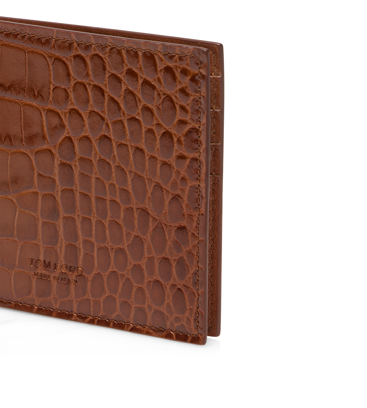 PRINTED CROC MONEY CLIP WALLET image number 3