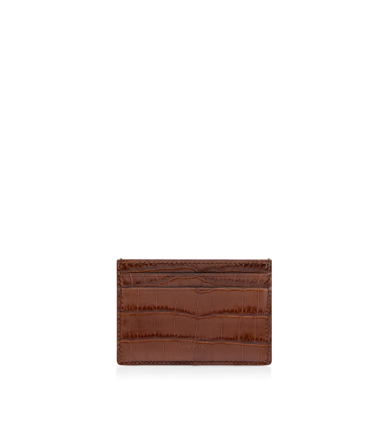 PRINTED CROC CLASSIC CARD HOLDER image number 0