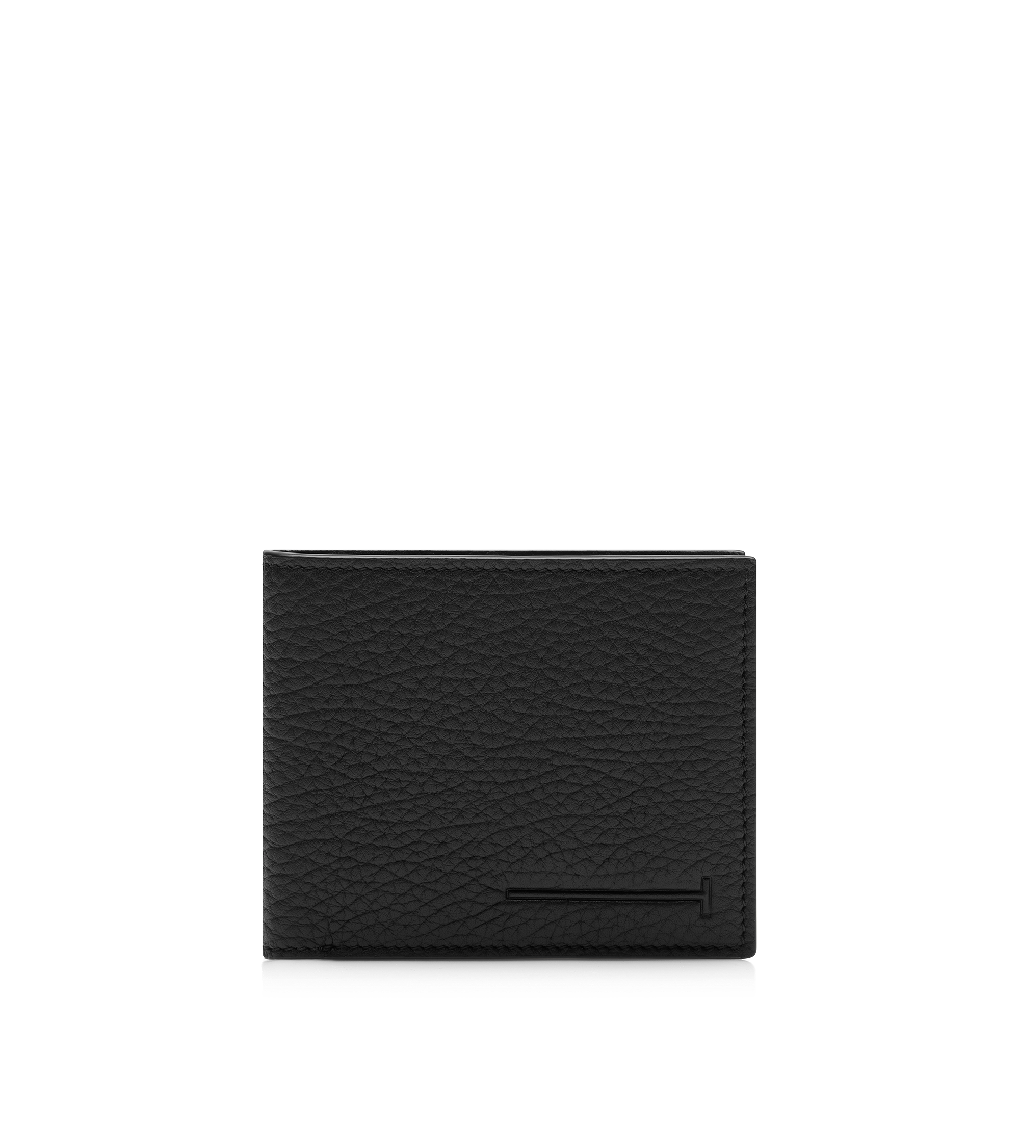 PRINTED DEER LEATHER ELONGATED T LINE CLASSIC BIFOLD WALLET