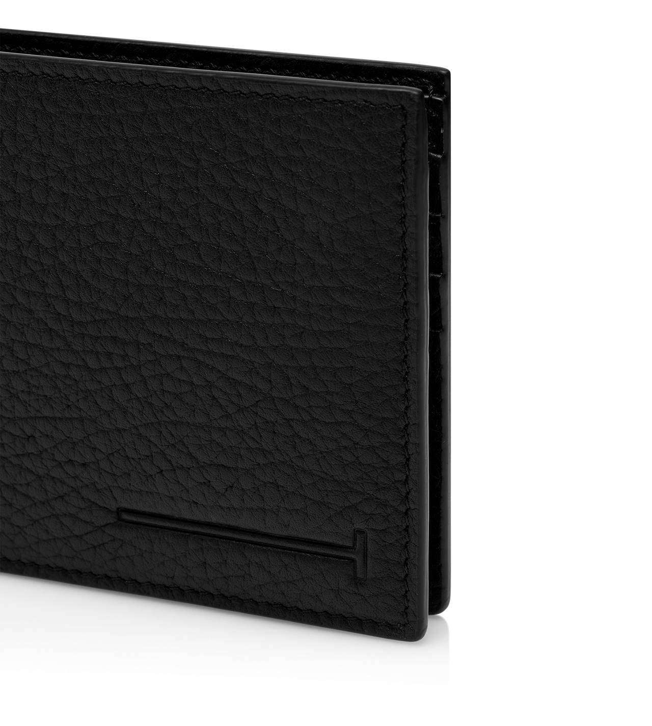 PRINTED DEER LEATHER ELONGATED T LINE CLASSIC BIFOLD WALLET image number 3