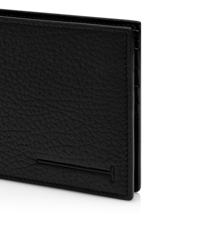 PRINTED DEER LEATHER ELONGATED T LINE CLASSIC BIFOLD WALLET image number 3