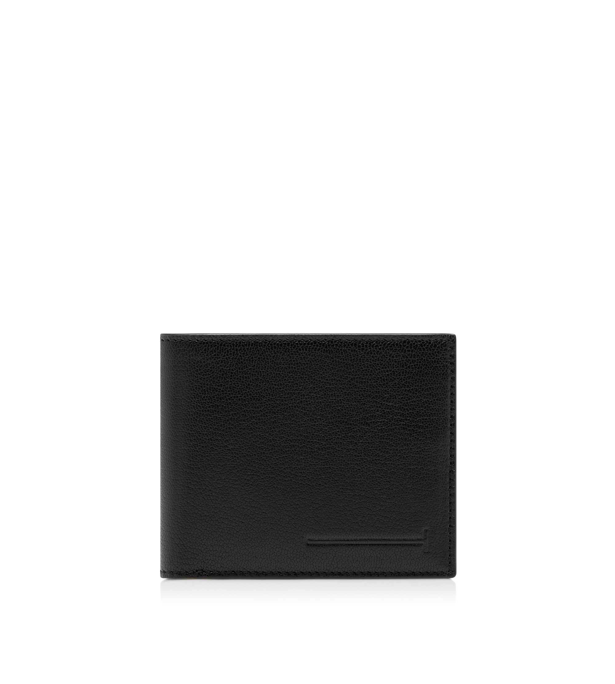 SUPPLE GRAIN LEATHER ELONGATED T LINE CLASSIC BIFOLD WALLET