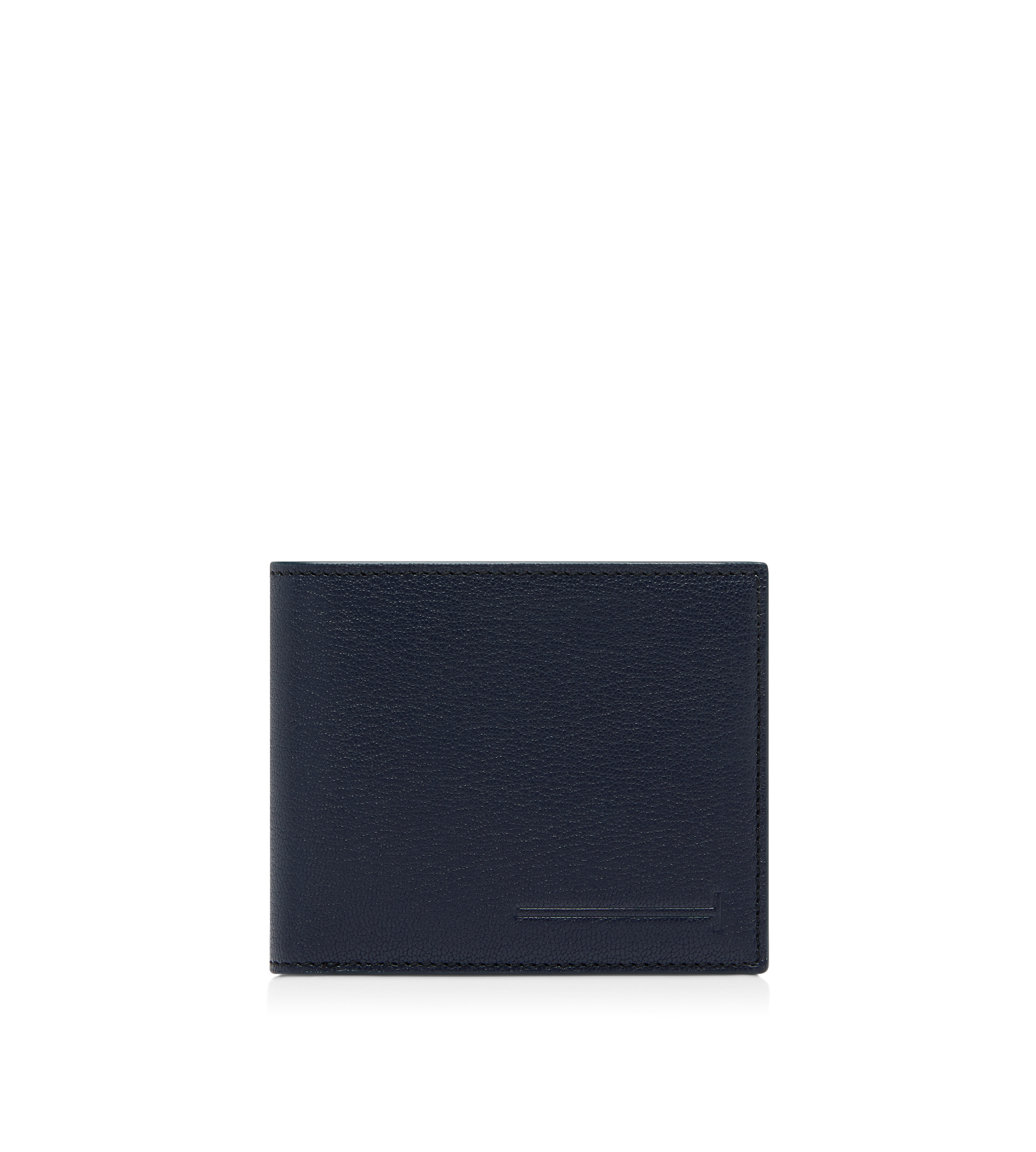 SUPPLE GRAIN LEATHER ELONGATED T LINE CLASSIC BIFOLD WALLET