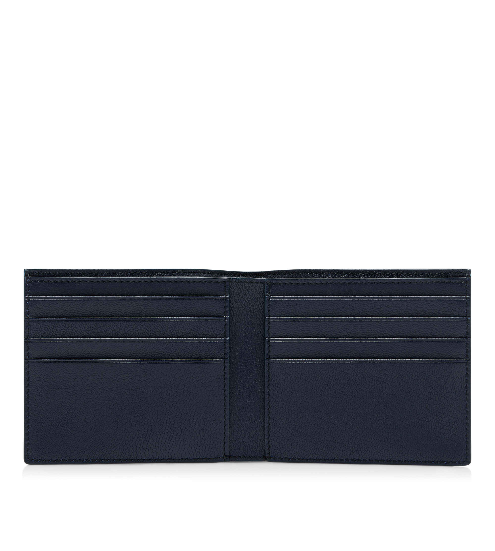 SUPPLE GRAIN LEATHER ELONGATED T LINE CLASSIC BIFOLD WALLET