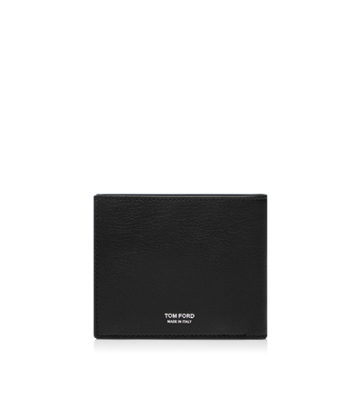 SUPPLE GRAIN LEATHER ELONGATED T LINE BIFOLD WALLET WITH COIN SLOT image number 2