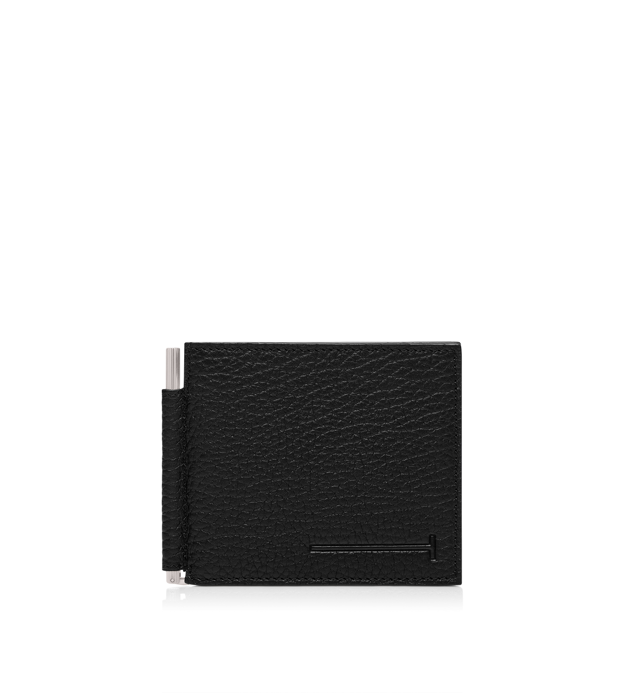 PRINTED DEER LEATHER ELONGATED T LINE MONEY CLIP WALLET image number 0