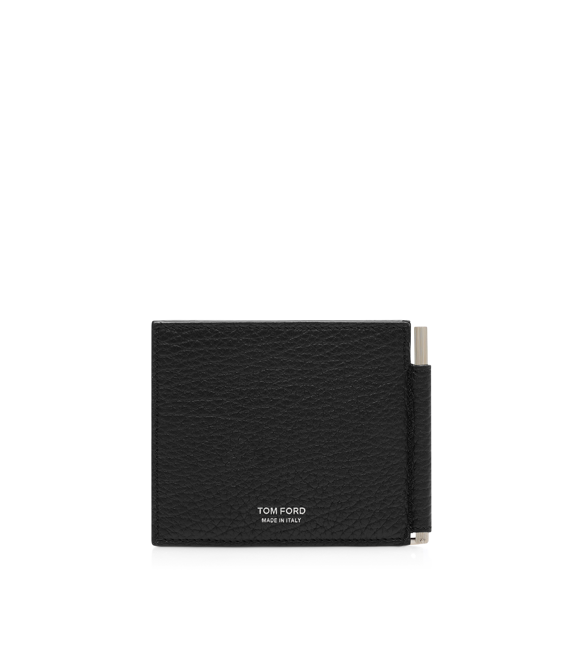 PRINTED DEER LEATHER ELONGATED T LINE MONEY CLIP WALLET