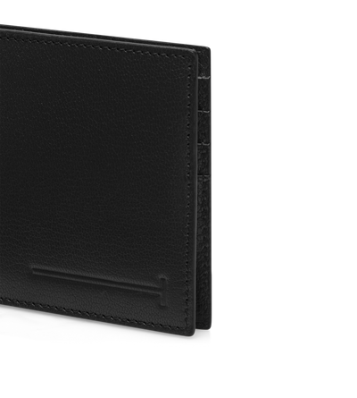 SUPPLE GRAIN LEATHER ELONGATED T LINE MONEY CLIP WALLET image number 3