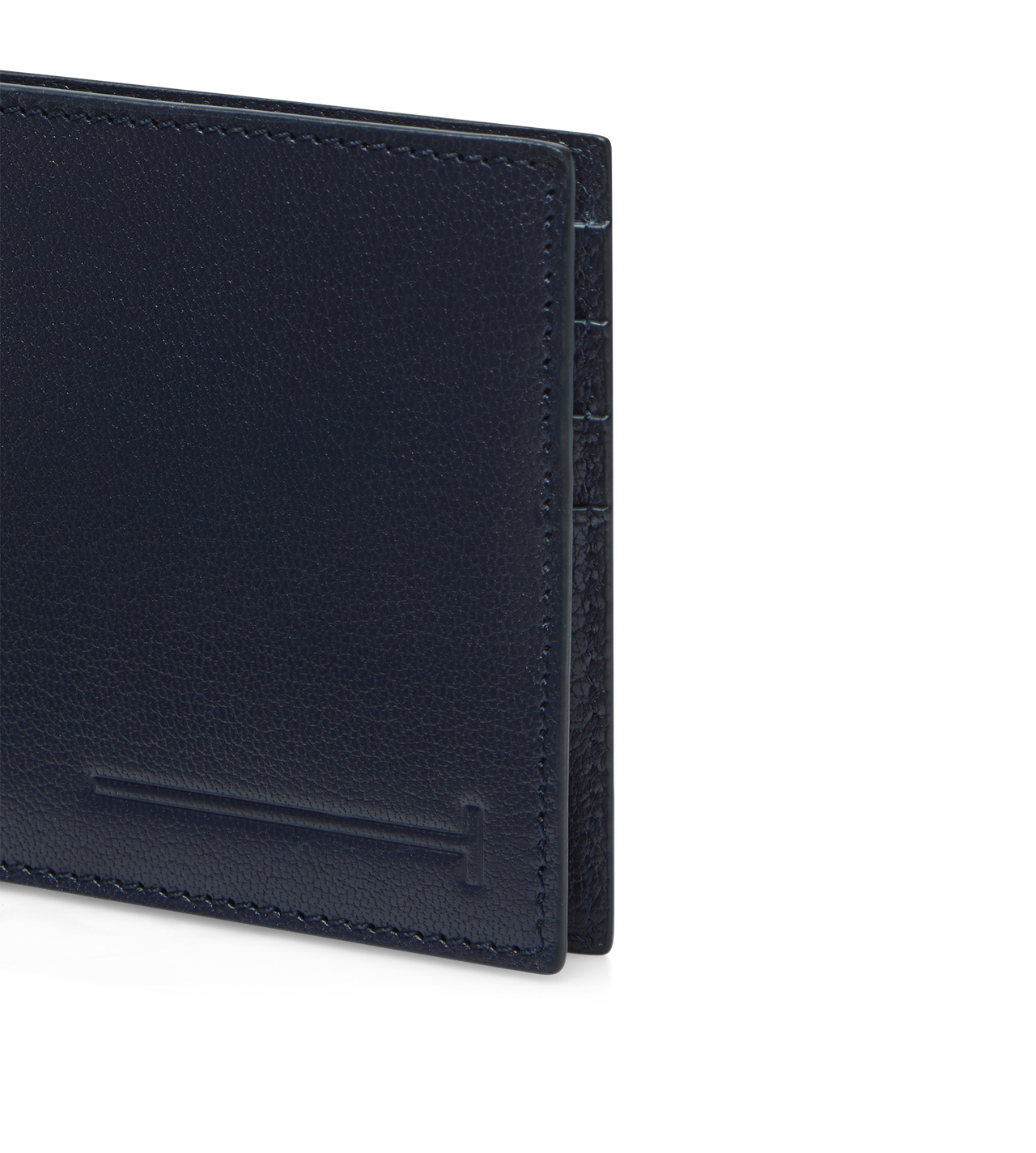 SUPPLE GRAIN LEATHER ELONGATED T LINE MONEY CLIP WALLET image number 3