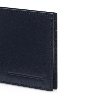 SUPPLE GRAIN LEATHER ELONGATED T LINE MONEY CLIP WALLET image number 3