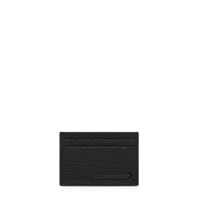 PRINTED DEER LEATHER ELONGATED T LINE CLASSIC CARD HOLDER image number 1