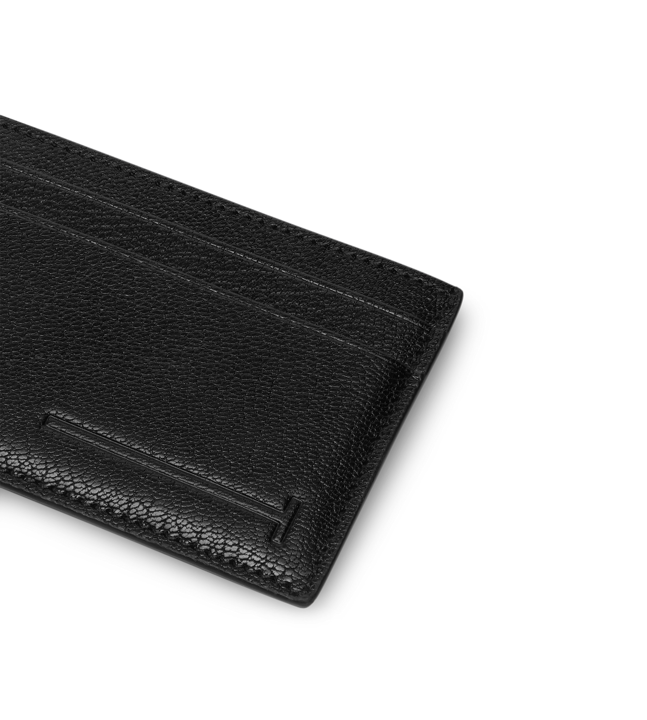 SUPPLE GRAIN LEATHER ELONGATED T LINE CLASSIC CARD HOLDER image number 2