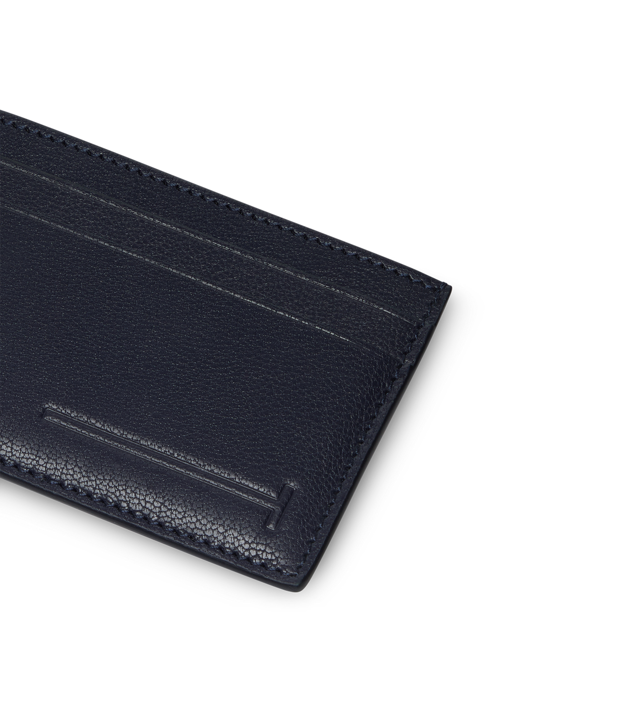 SUPPLE GRAIN LEATHER ELONGATED T LINE CLASSIC CARD HOLDER image number 2