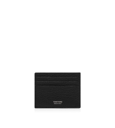 PRINTED DEER LEATHER ELONGATED T LINE CARD HOLDER WITH CENTRAL POCKET image number 0