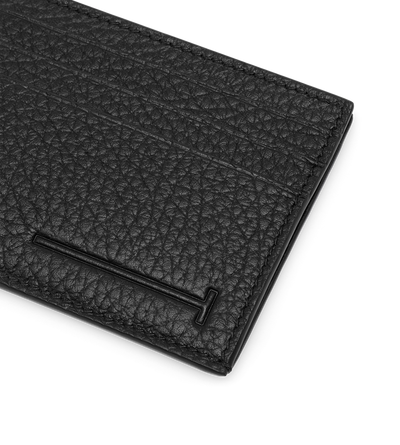 PRINTED DEER LEATHER ELONGATED T LINE CARD HOLDER WITH CENTRAL POCKET image number 2