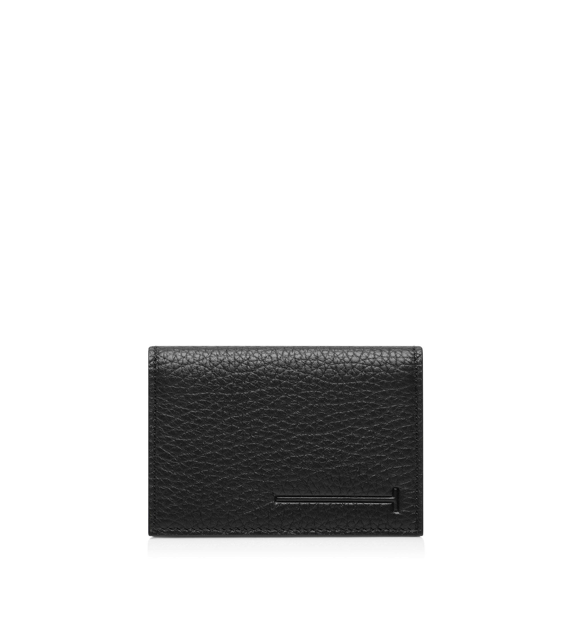 PRINTED DEER LEATHER ELONGATED T LINE BUSINESS CARD HOLDER