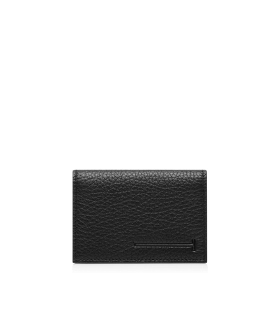 PRINTED DEER LEATHER ELONGATED T LINE BUSINESS CARD HOLDER image number 0