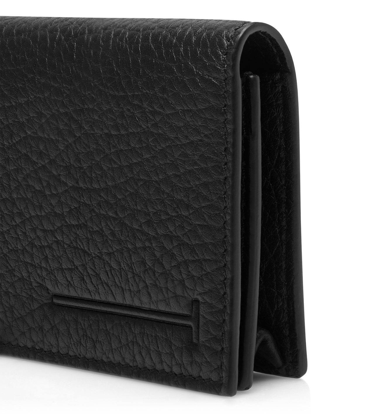 PRINTED DEER LEATHER ELONGATED T LINE BUSINESS CARD HOLDER image number 3