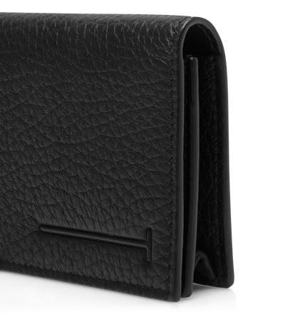 PRINTED DEER LEATHER ELONGATED T LINE BUSINESS CARD HOLDER image number 3