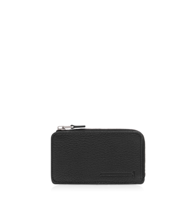 PRINTED DEER LEATHER ELONGATED T LINE ZIP WALLET WITH CARD SLOT image number 0