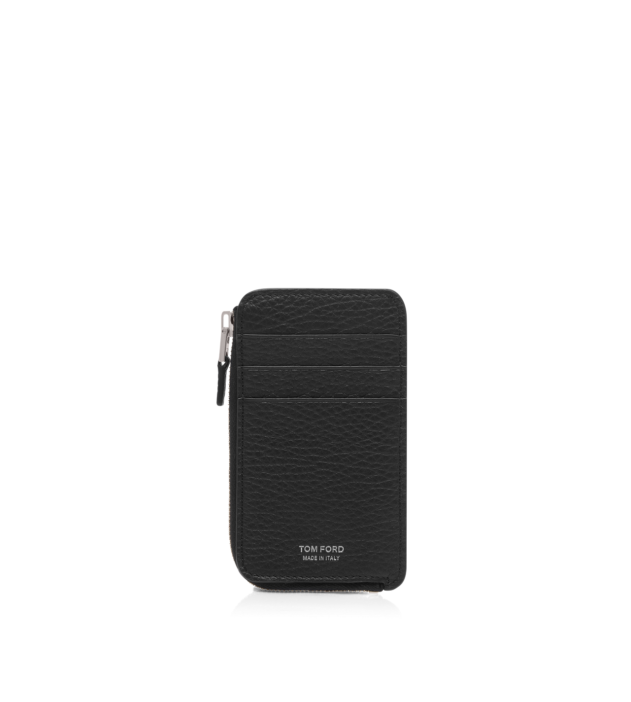 PRINTED DEER LEATHER ELONGATED T LINE ZIP WALLET WITH CARD SLOT image number 1