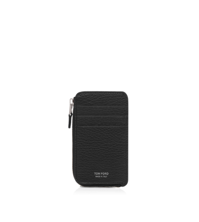 PRINTED DEER LEATHER ELONGATED T LINE ZIP WALLET WITH CARD SLOT image number 1