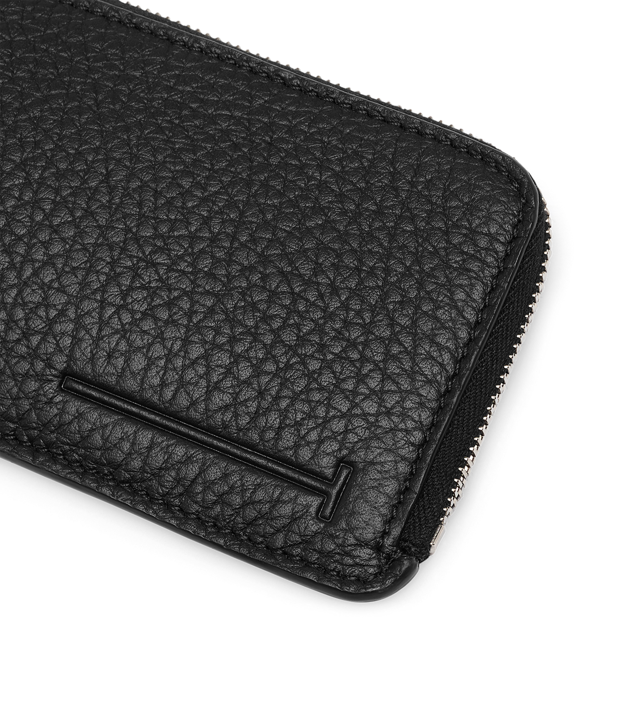 PRINTED DEER LEATHER ELONGATED T LINE ZIP WALLET WITH CARD SLOT image number 2
