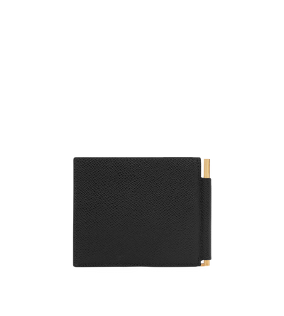 SMALL GRAIN LEATHER MONEY CLIP WALLET image number 2