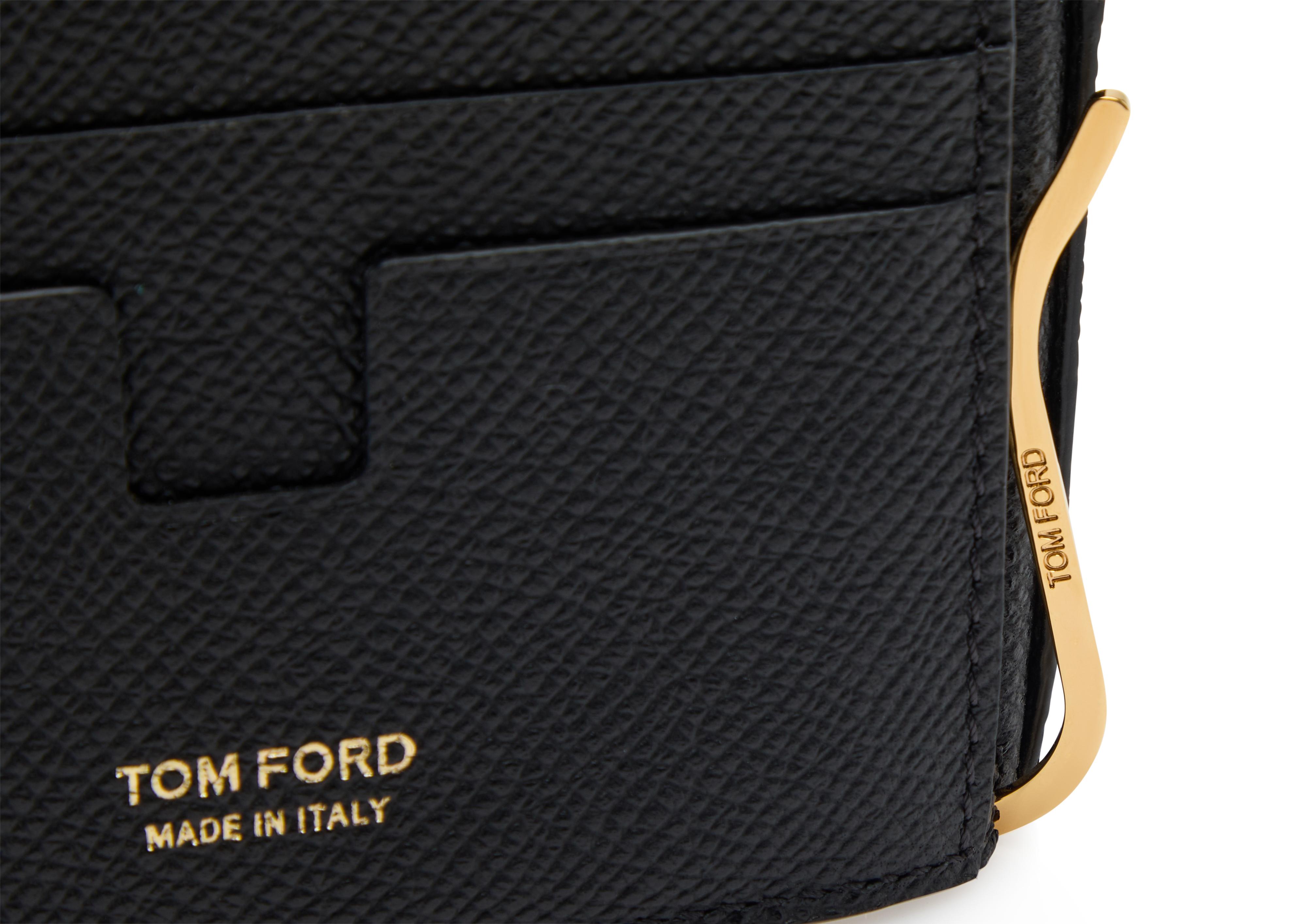 TOM FORD Men's Leather T-Line Money Clip Wallet
