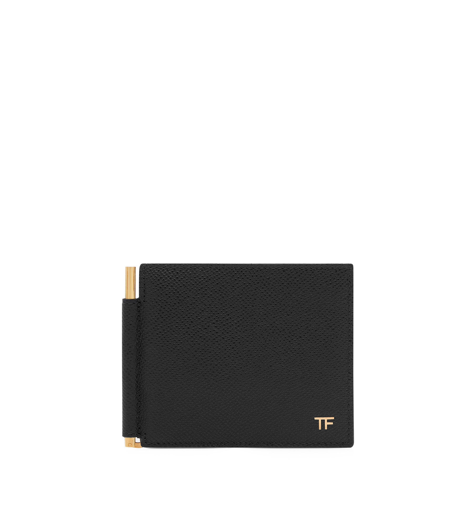 SMALL GRAIN LEATHER MONEY CLIP WALLET