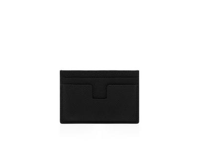 TOM FORD LEATHER BLACK SMALL GRAIN LEATHER CLASSIC CARDHOLDER