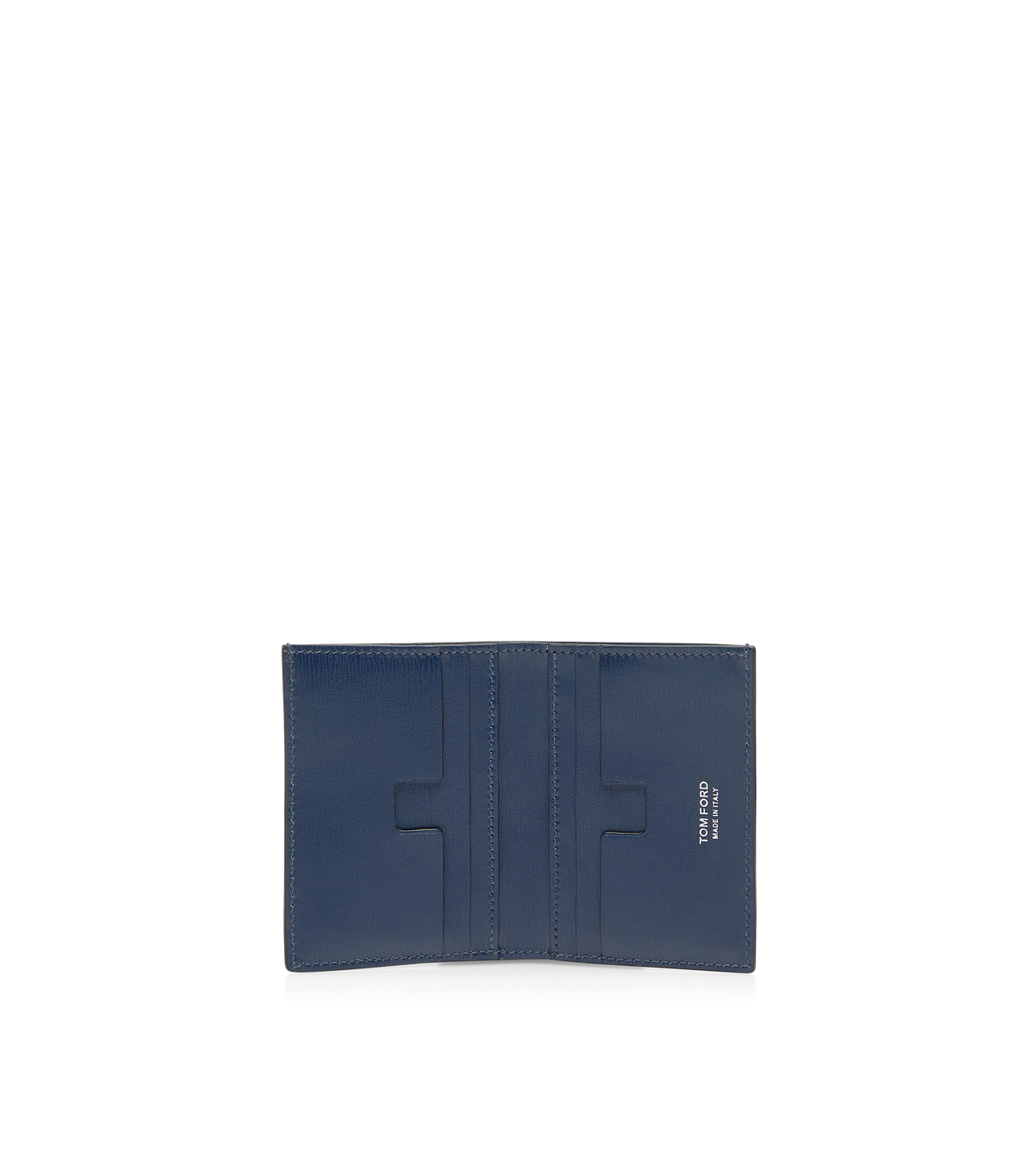 GRAIN LEATHER FOLDING CARDHOLDER image number 1