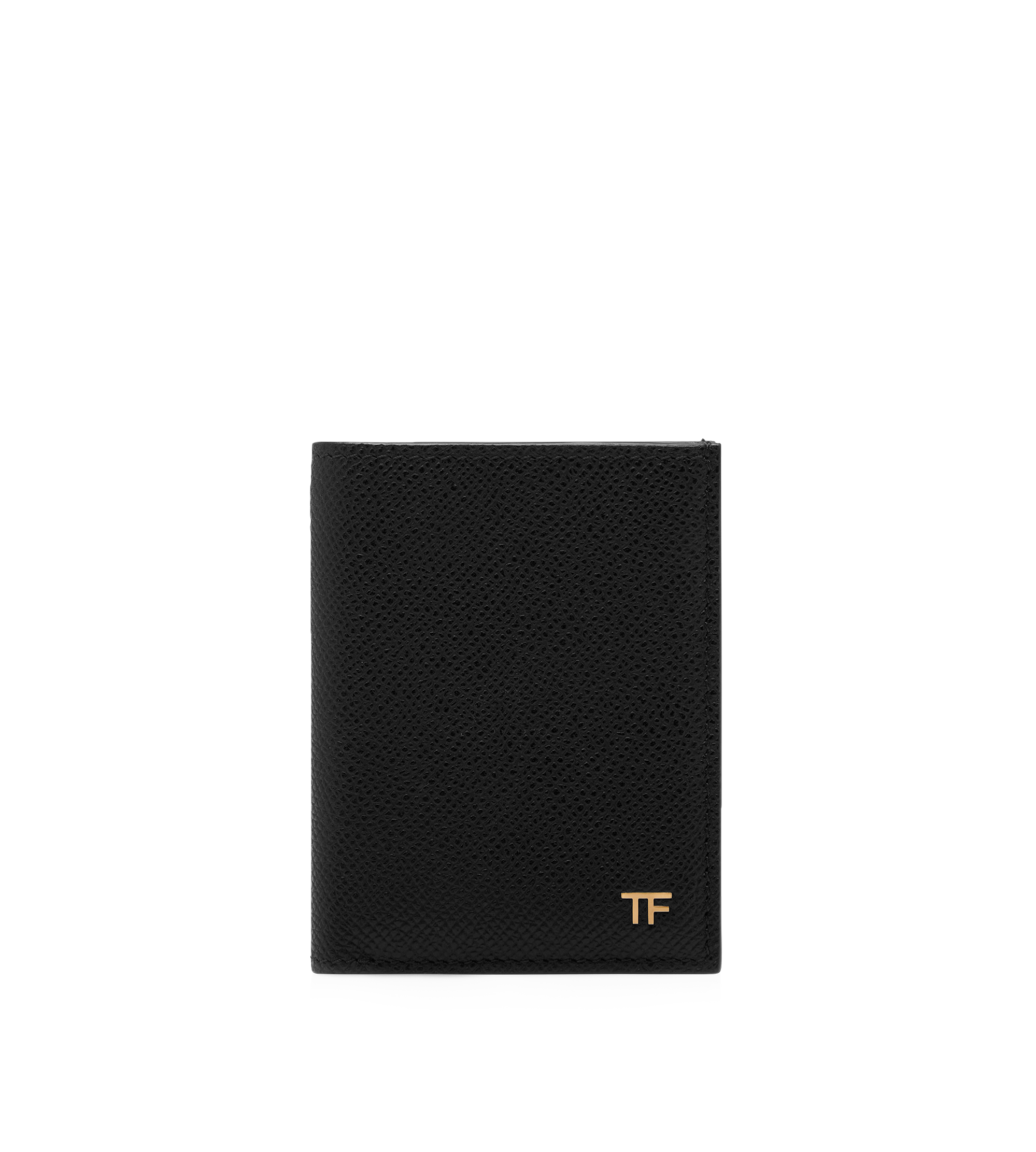 SMALL GRAIN LEATHER FOLDING CARDHOLDER